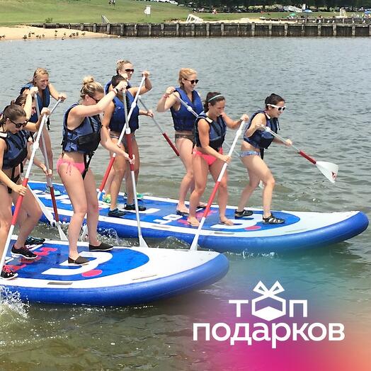 Подарочный сертификат Аренда big SUP для 1-10 чел. на целый день, выходной день (Мытищи)