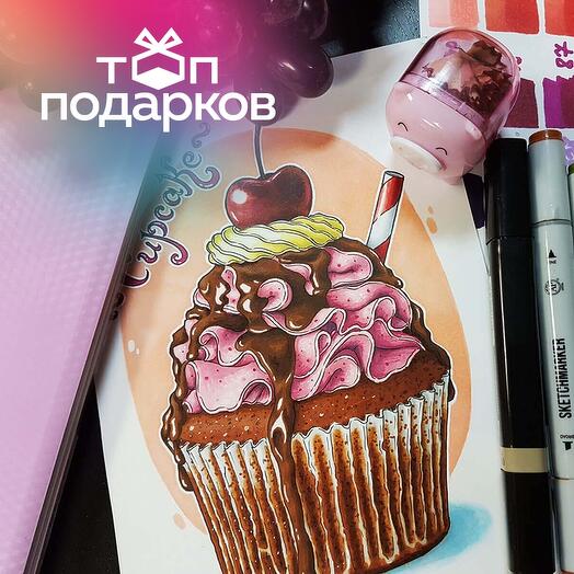 Подарочный сертификат Урок food-скетчинга, 1 чел. в составе группы (3 часа) (Москва)