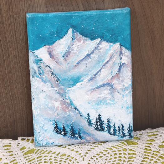 Картина на холсте "Горы" 20*15 см