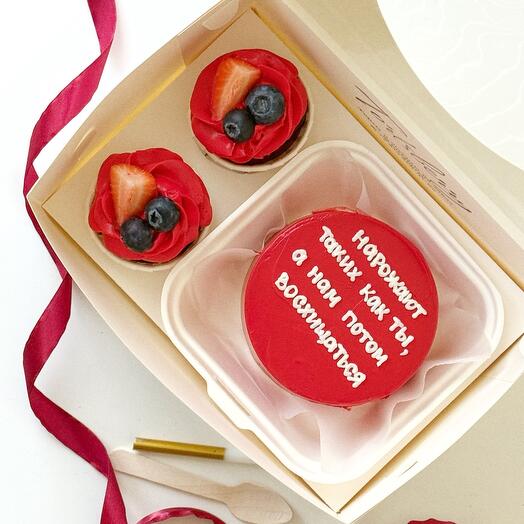 Pastel de Bento y cupcakes