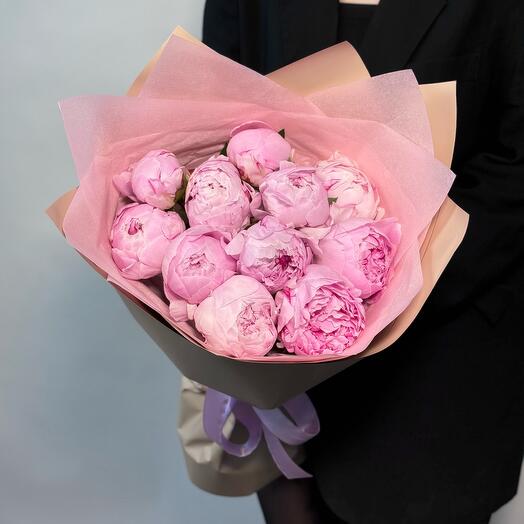 St bouquet 43 из 11 пионов. Sara Bernard. Premium