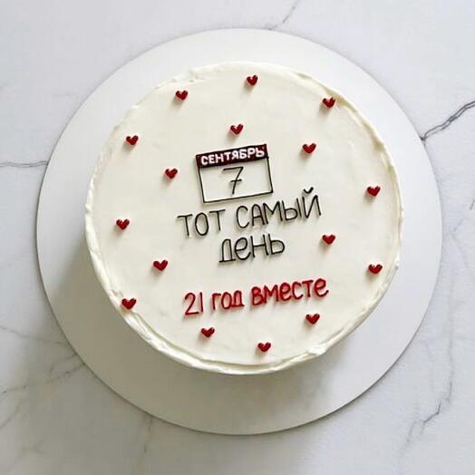 Торт на годовщину 🤍
