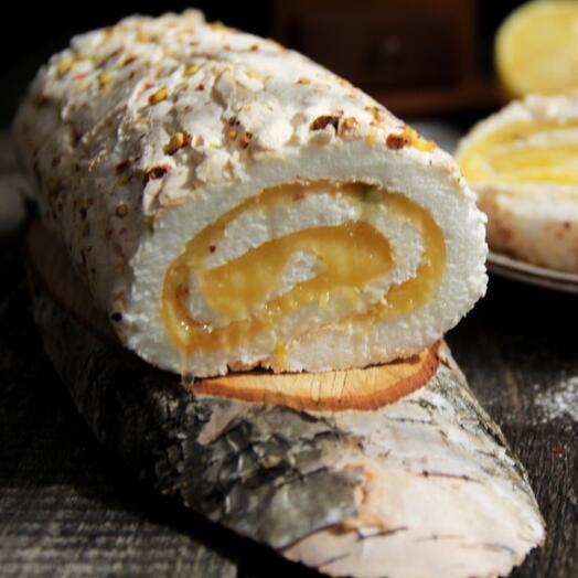 Меренговый рулет с лимонным курдом
