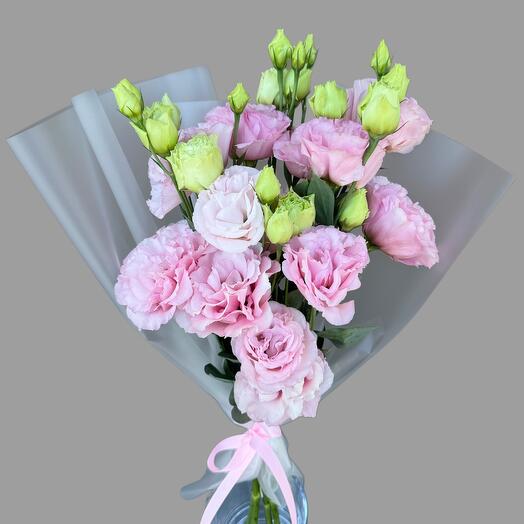 Buquê de eustoma rosa