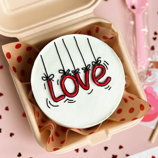 Бенто-торт девушке, парню в подарок на День Рождения «Love»