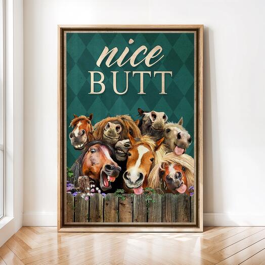 Интерьерный постер "Лошади" винтажная картина 02-0157