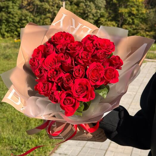 😍 Букет из 25 Красных роз Кения