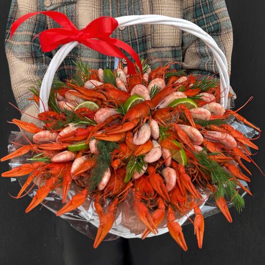 Корзина с раками и креветками 🦞 букет из раков 🦞 подарочная корзина