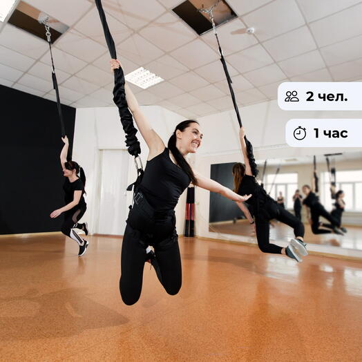 Парная гравитация. Занятие фитнесом на канатах