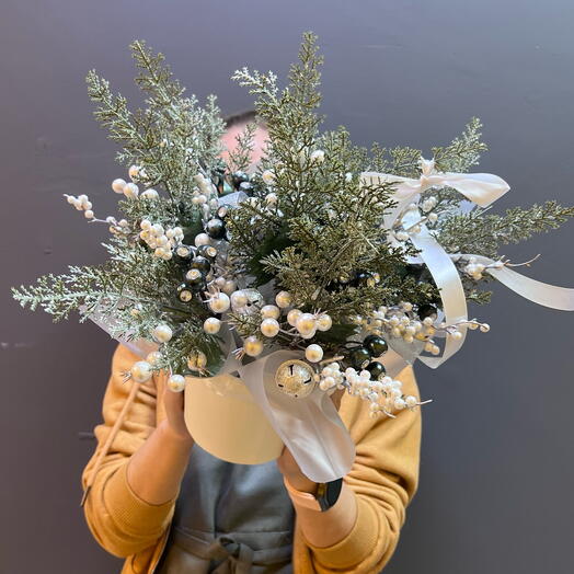 Новогодняя композиция «Морозный иней»