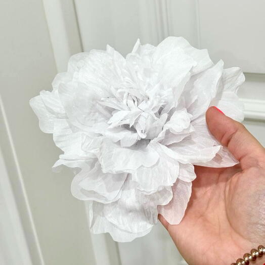 Брошь из текстиля «ASTRANTIA - BIANCO | M»
