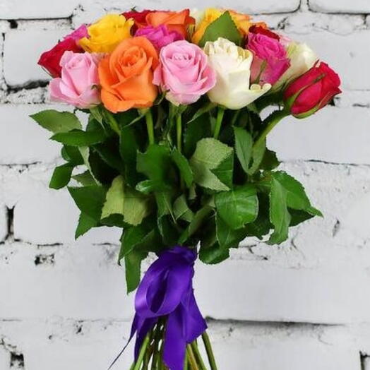 Bouquet of 25 roses mix Kenya 40 cm