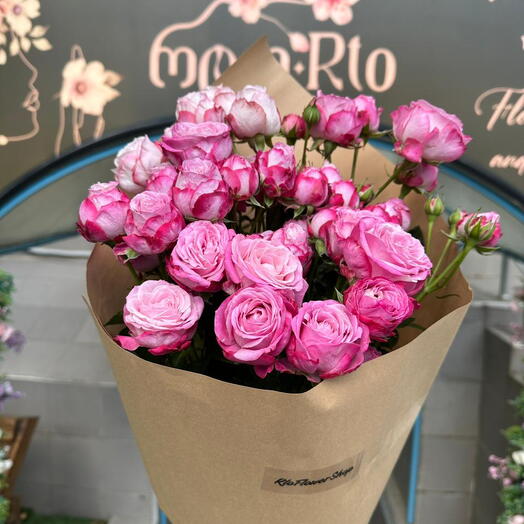 Raspberry-Colored Spray Rose