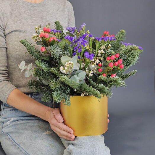 Новогодняя зимняя композиция "Зимнее очарование"