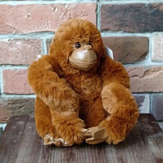 Мягкая игрушка обезьяна коричневая