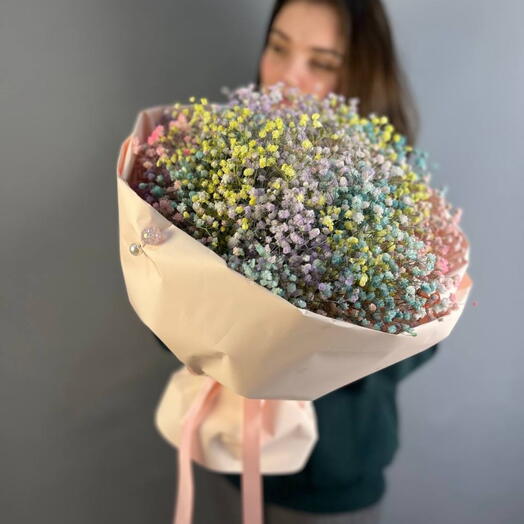 Букет из цветной гипсофиллы. N35975