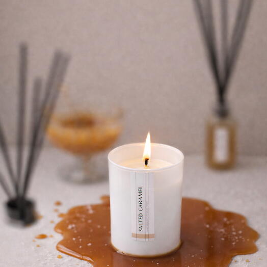 Ароматическая свеча Salted Caramel / Соленая карамель / Подарок
