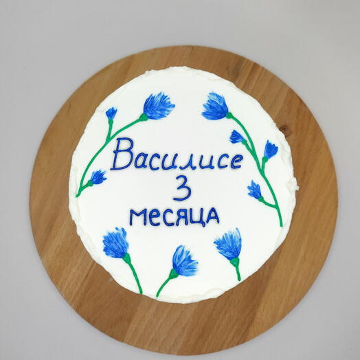 Бенто торт с васильками