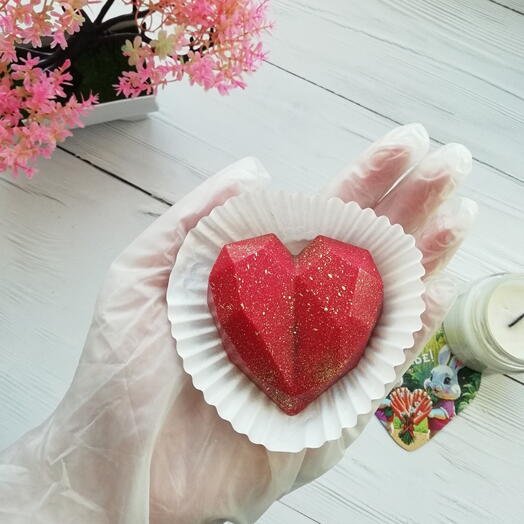Дубайский шоколад сердце "Love" (купол)