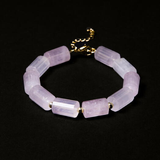 Браслет Нисса Розовый кварц 14K 17 см (BRA1101)