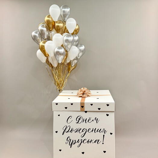 Коробка с мини шарами, на день рождения