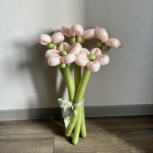 Букет из шаров, ромашки, 5 шт