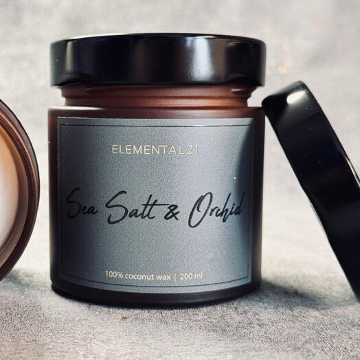 Аромасвеча Sea salt and Orchid (Морская соль и орхидея) 200мл