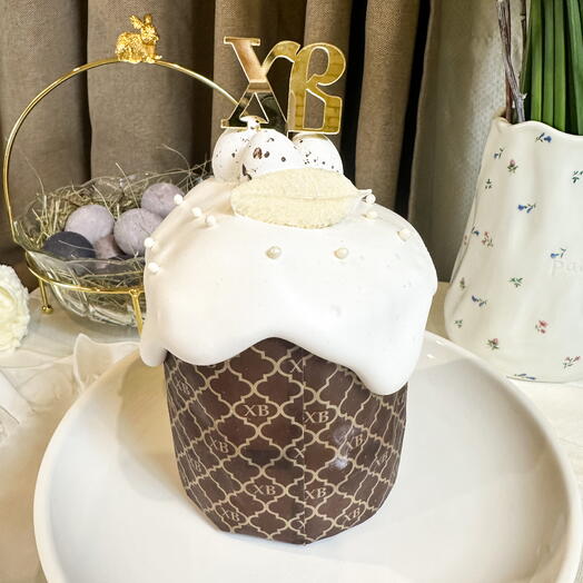 Пасхальный кулич бриошь 9*9 см с наполнением