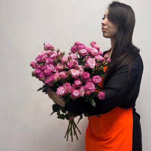 Букет из кустовых роз Леди Бомбастик 70 см 💖 нежный пионовидный букет
