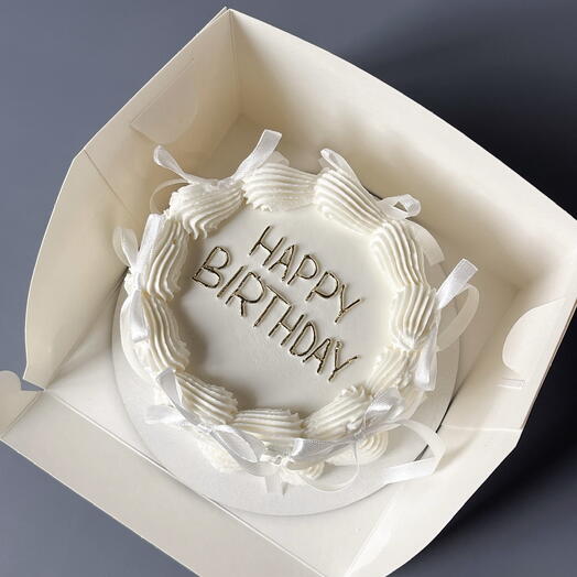 Бенто-торт happy birthday ламбет с бантиками