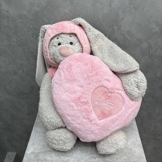 Мягкая игрушка заяц с сердечком