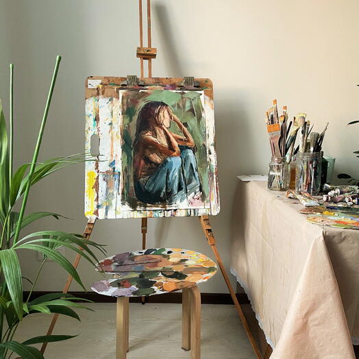 Современная картина «Отчаяние», fine art, contemporary art, картина маслом для дома, интерьерная картина