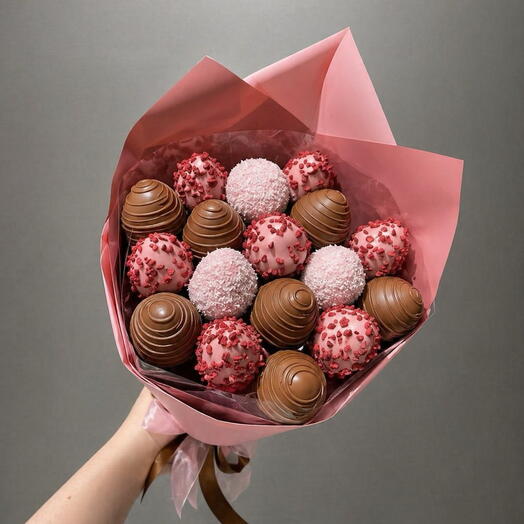 Pink Berry Chocolate Bouquet