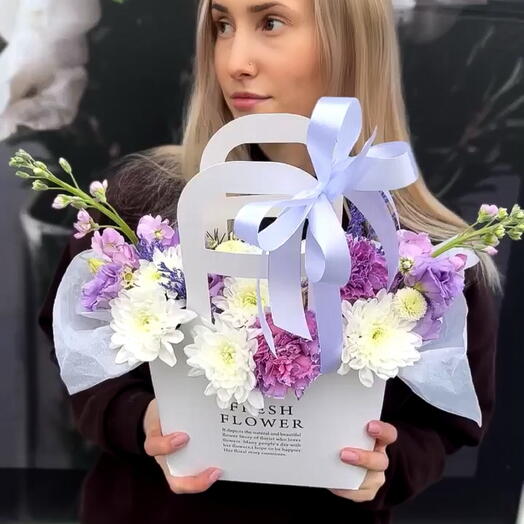 Сумка с цветами 💜