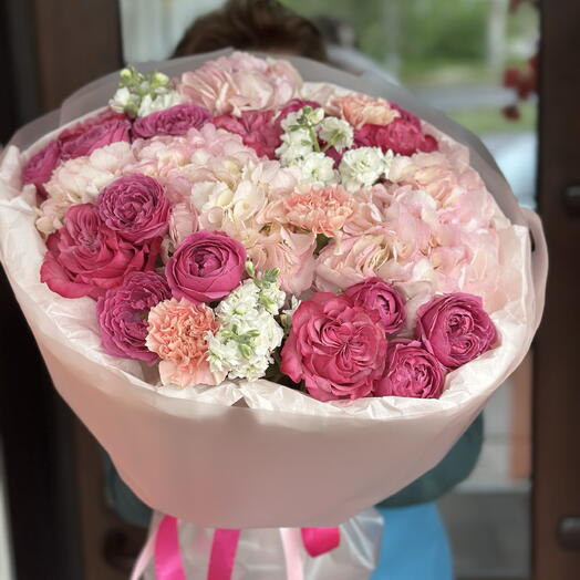 Букет с пионовидными розами 🌸💕