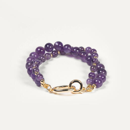 Браслет Анемон Аметист 14K 21 см (BRA1194)