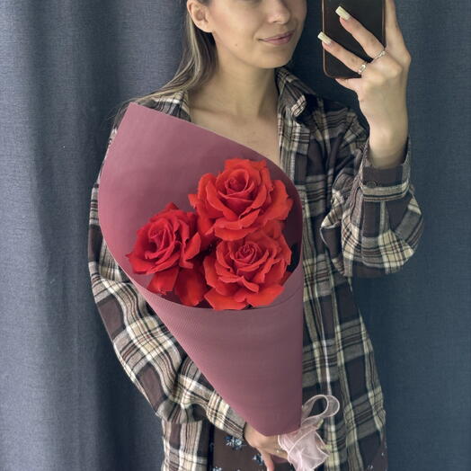 Конвертик с французской розой Нина ❣️ алая любовь 😻