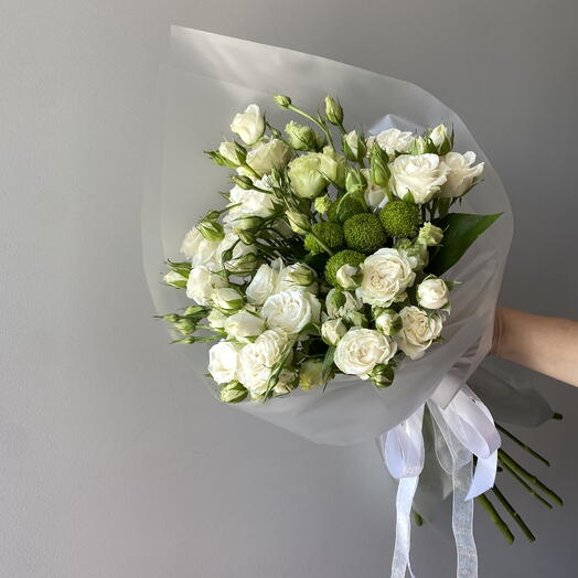 Green and white, нежный букет