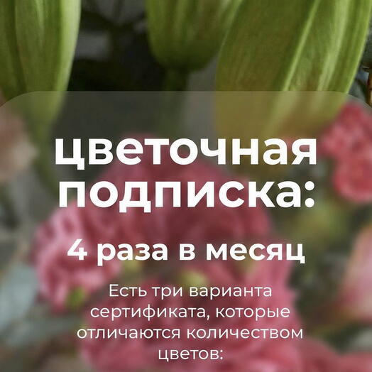 Цветочная подписка 💐 Размер S