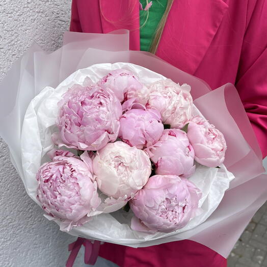 Букет из 9 пионов Сара 🌸