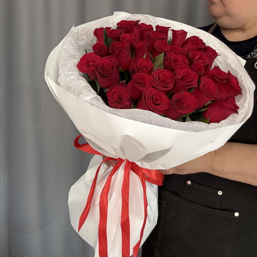 Букет 🌹31 красная Роза