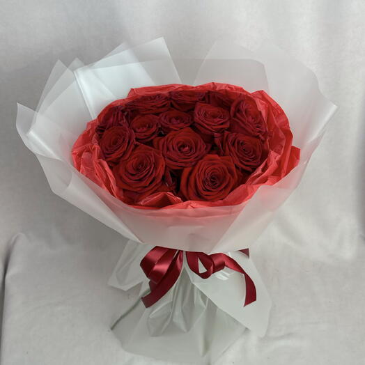 Красные розы Ред Наоми, 13шт.🌹