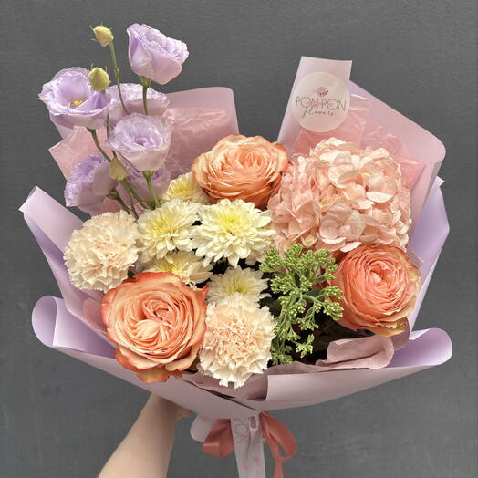 Peach and lavender