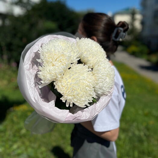 Букет из хризантем одноголовых