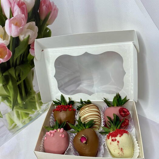 Berry Mini 🍓 Клубника в бельгийском шоколаде 6 ягод