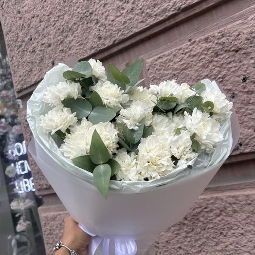 Букет 🤍+💚