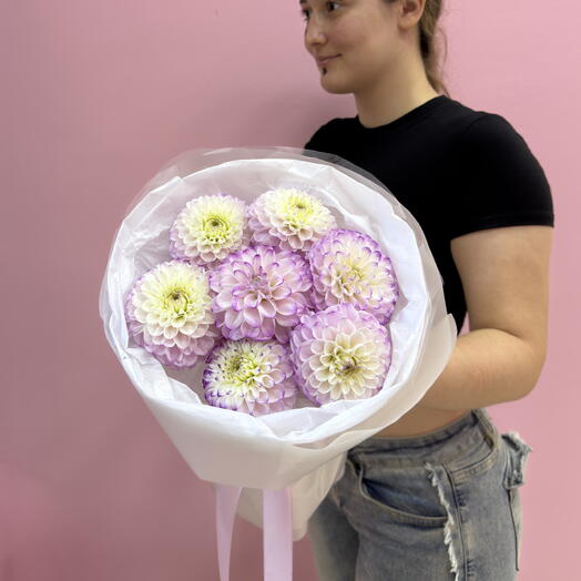 Моно букет из георгин 💜