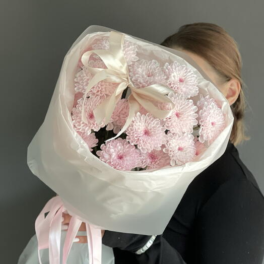 Букет «Малышка» из розовой
Дофаминовой хризантемы🌸