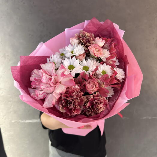 Букет в малиновых оттенках💕