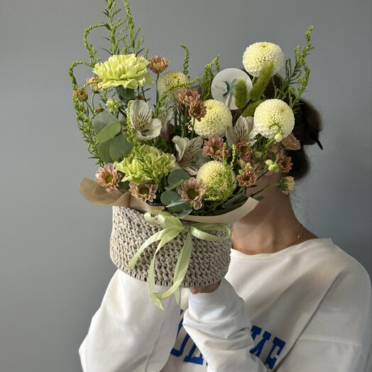 Корзина с Георгинами